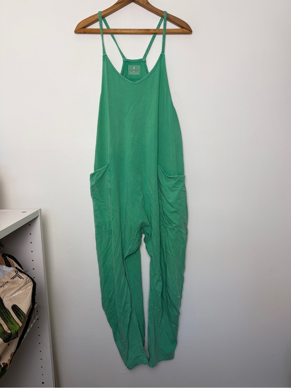 free people Hotshot Lightweight Green Sleeveless Jumpsuit